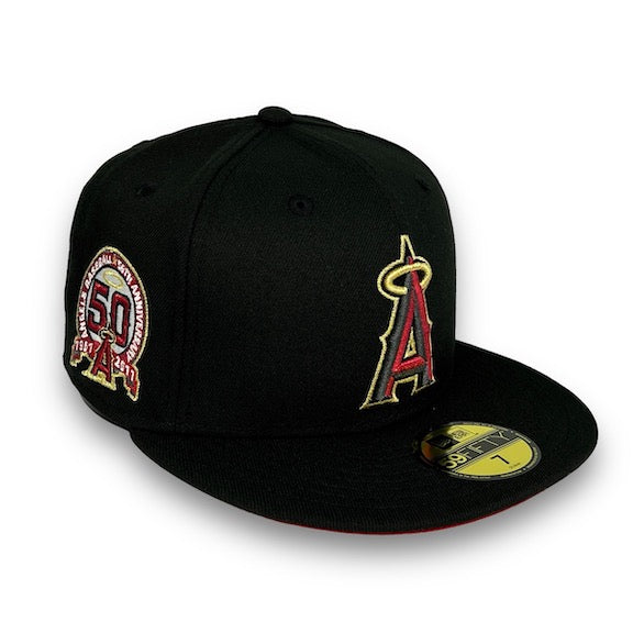 Anaheim Angels 50th 59FIFTY New Era Black Hat Red UV USA CAP KING