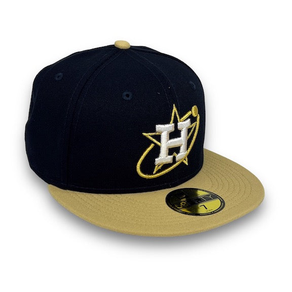 Astros Basic 59FIFTY New Era Navy Blue & Beige Fitted Hat – USA