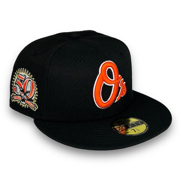 Baltimore Orioles 50th 59FIFTY New Era Black Hat USA CAP KING