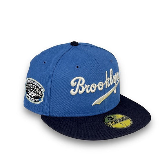 Brooklyn Dodgers 55 WS 59FIFTY New Era Indigo Blue & Navy Fitted