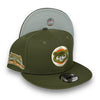 Cubs Stadium 9FIFTY New Era Olive Snapback Hat S. Grey Bottom