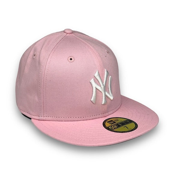 NY Yankees Basic New Fitted USA Era KING Hat 59FIFTY CAP Pink –