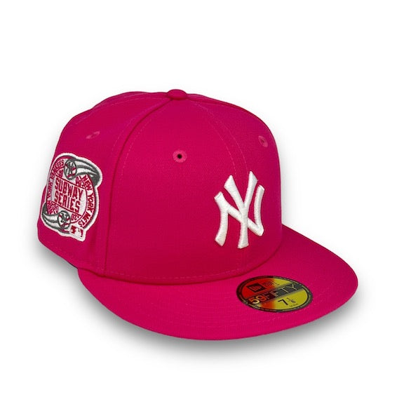 New Era 59Fifty NEW YORK YANKEES Fitted Hat Subway Series Gray 2-Tone  Pink UV