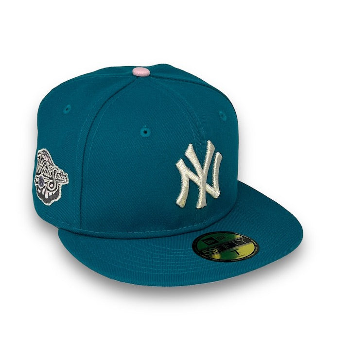 New Era New York Yankees 59FIFTY Fitted Hat 99 WS Side Patch Blue UV Size 7  5/8