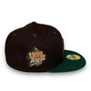 Yankees 99 WS 59FIFTY New Era Brown & DK Green Fitted Hat