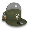 Yankees 99 WS New Era 9FIFTY J5 Olive Snapback Hat S. Grey Botton