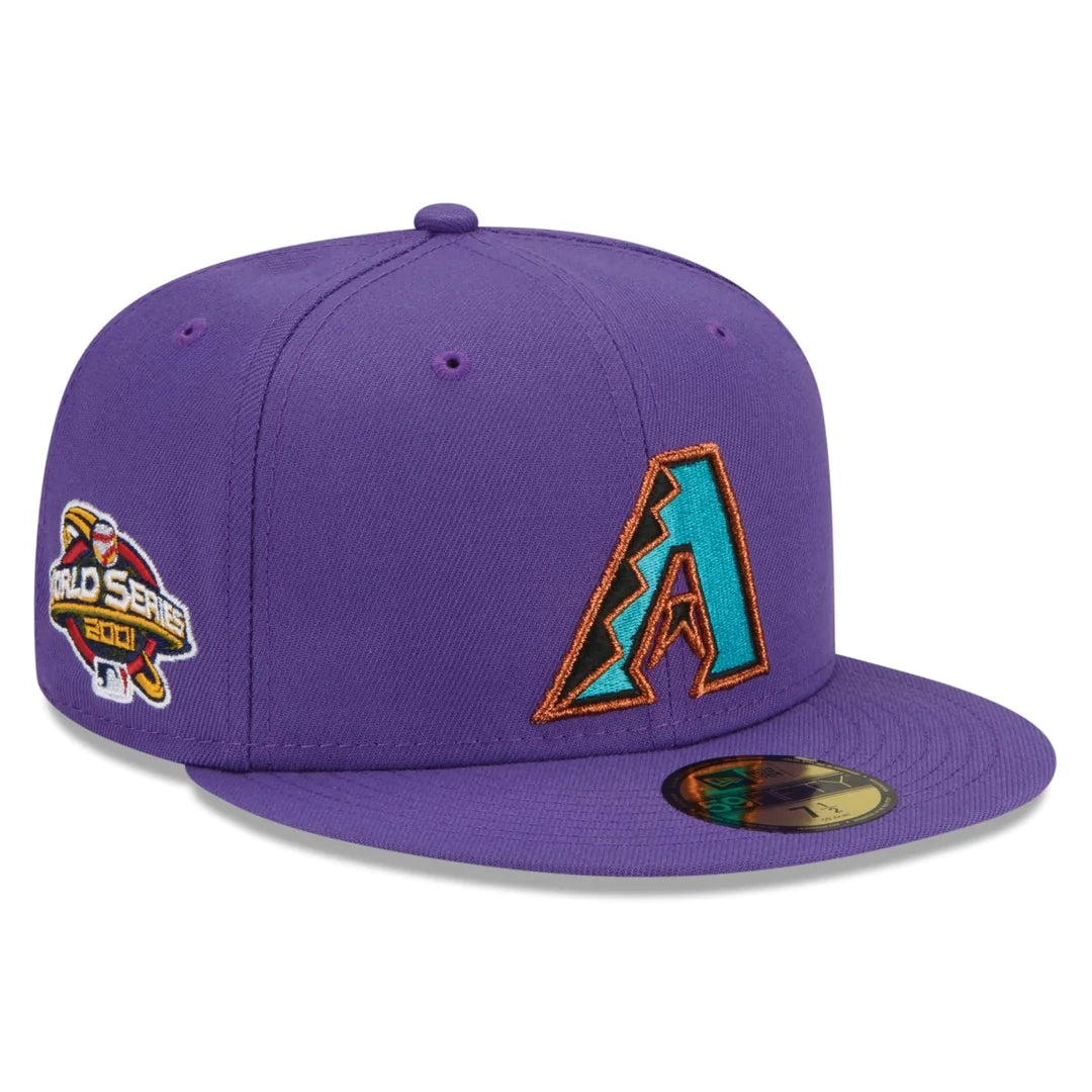 New Era Arizona Diamondbacks Fitted Grey Bottom Teal Purple