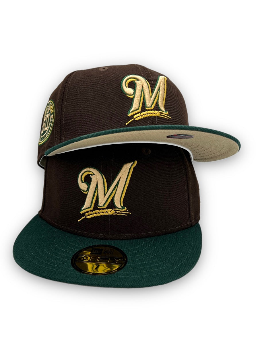 Milwaukee Brewers New Era Logo 59FIFTY Fitted Hat - Green