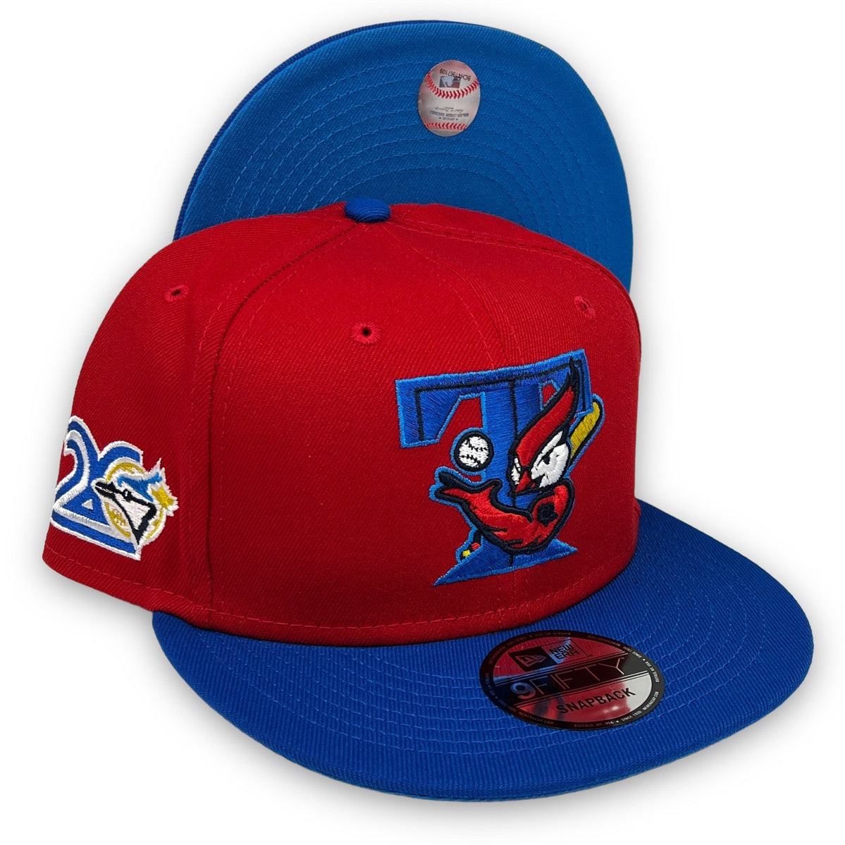 Red Toronto Blue Jays Gray Bottom 40th Season Side Patch 9Fifty New Era  Snapback