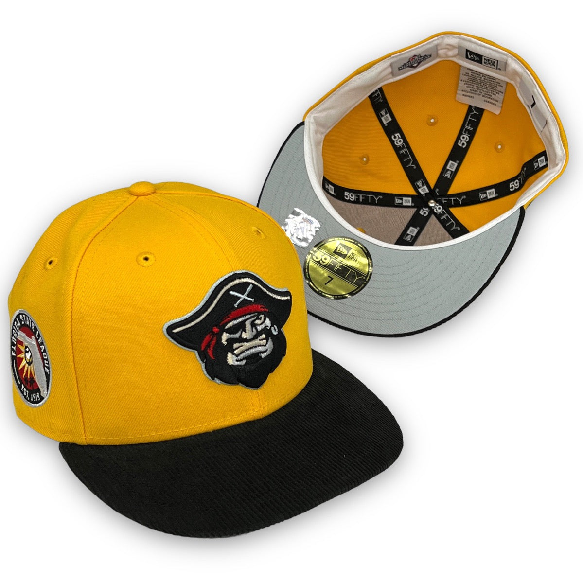 Bradenton Marauders 59FIFTY New Era Yellow Black Cord Fitted Hat