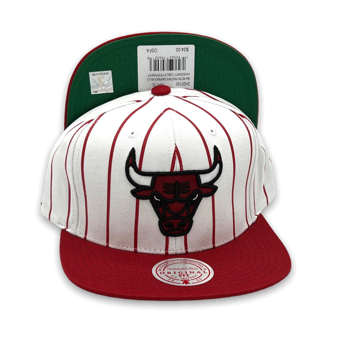 Mitchell & Ness Chicago Bulls NBA Paintbrush Snapback Hat (White/Red) –  Centre