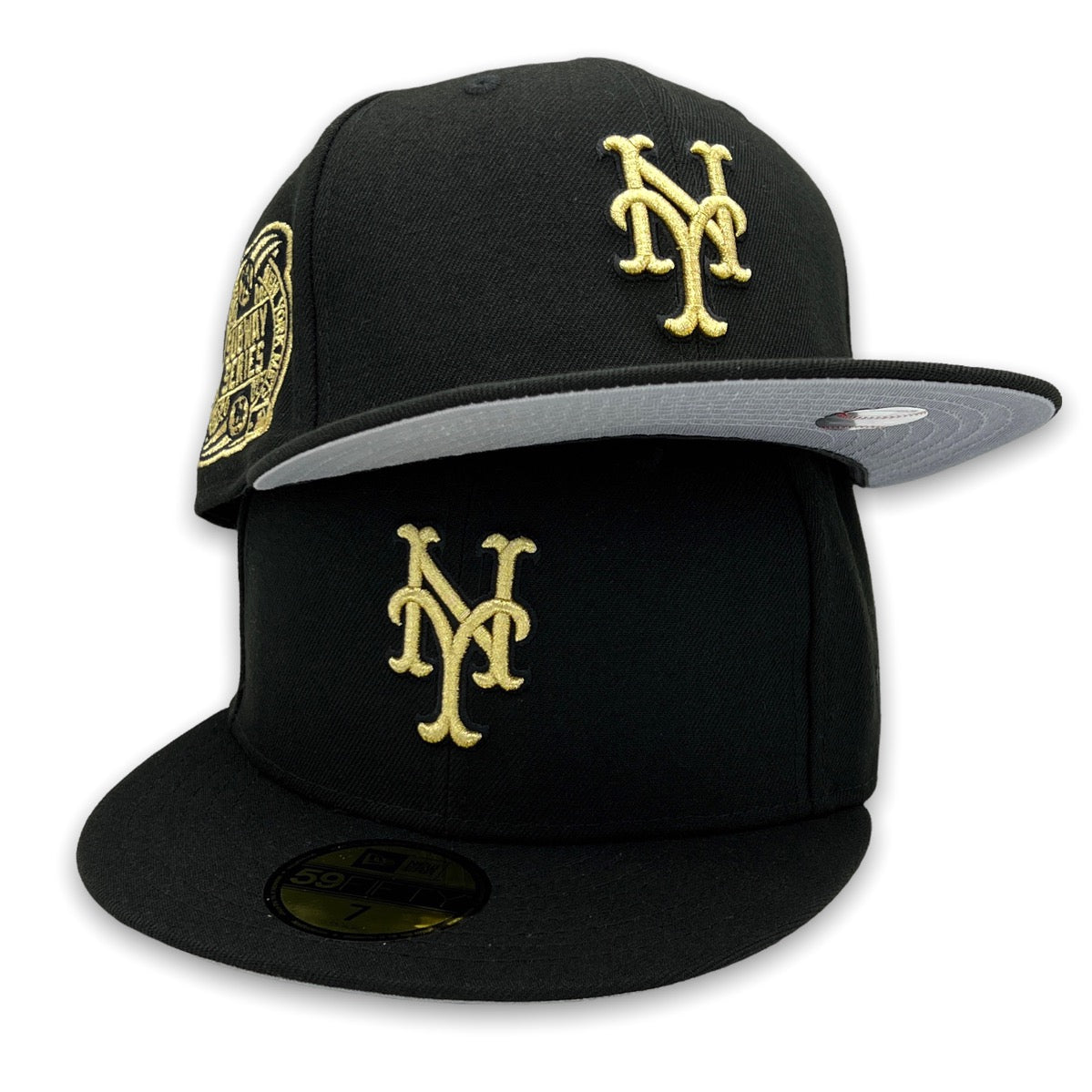 Citi Field Garden Mets 59FIFTY Black & Gold Hat Gray Bottom – USA
