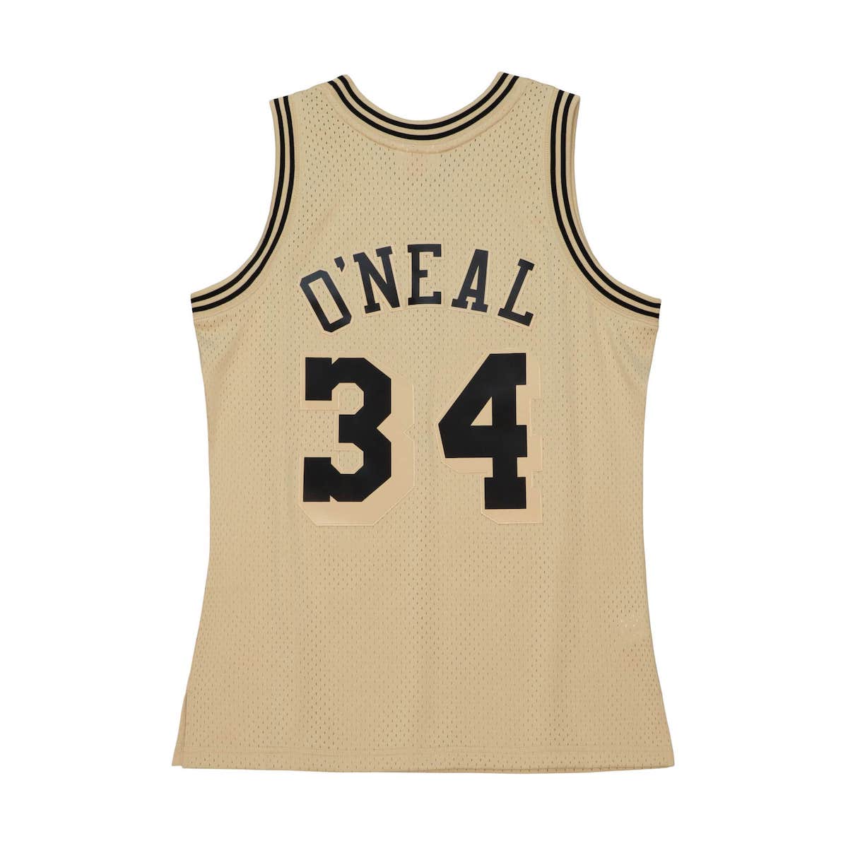 Mitchell & Ness Men's Khaki Black Swingman Jersey Lakers 1996 Shaquille O'Neal Jerseys
