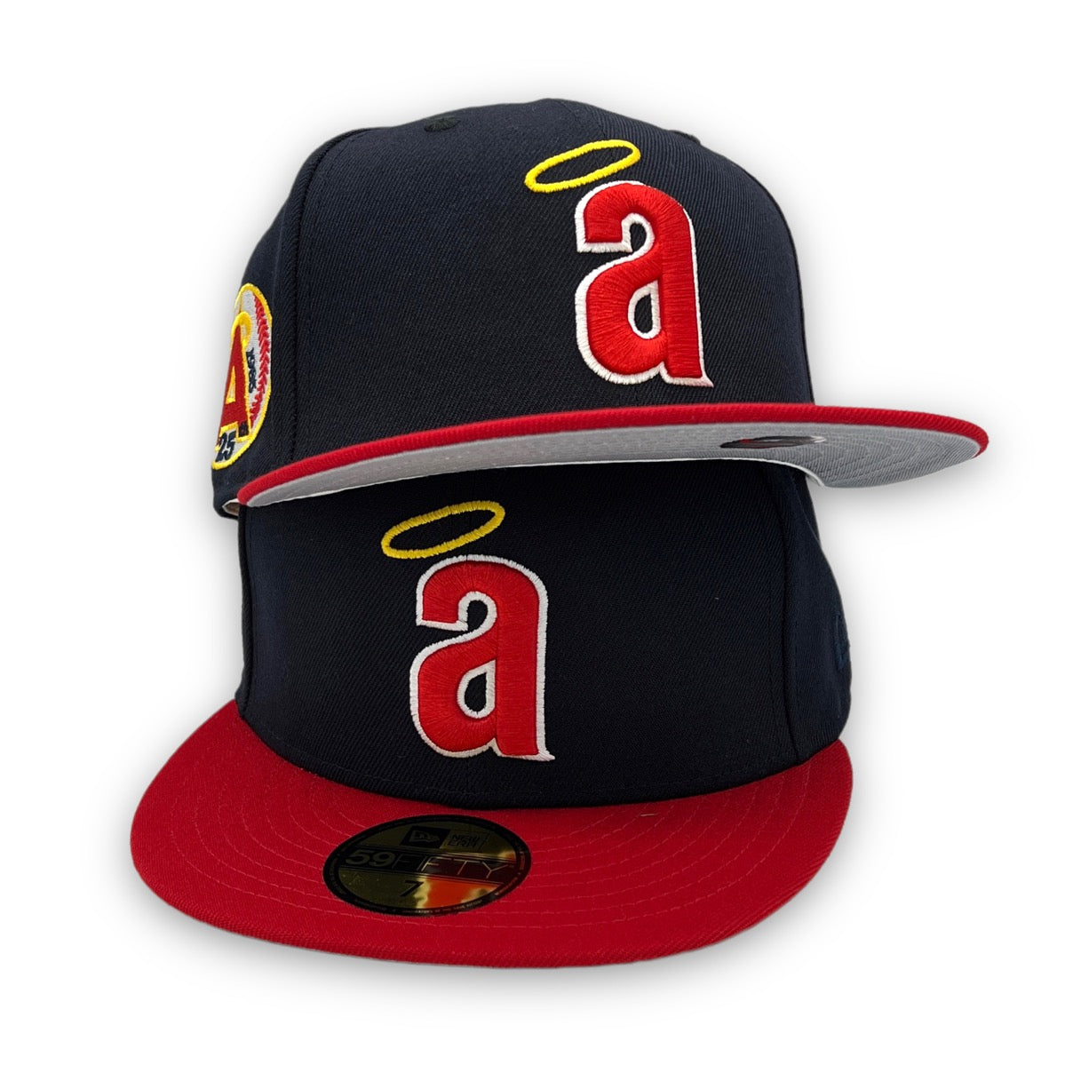 LA Angels 25th Anni. New Era 59FIFTY Navy & Red Hat Gray Bottom – USA CAP  KING