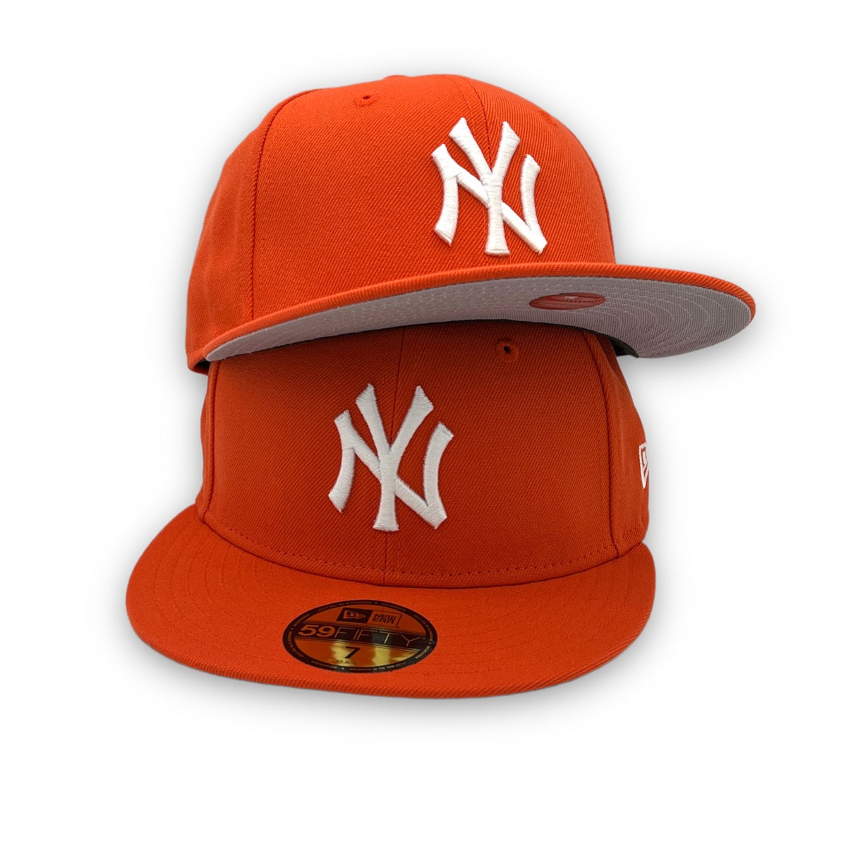 new york orange fitted hat