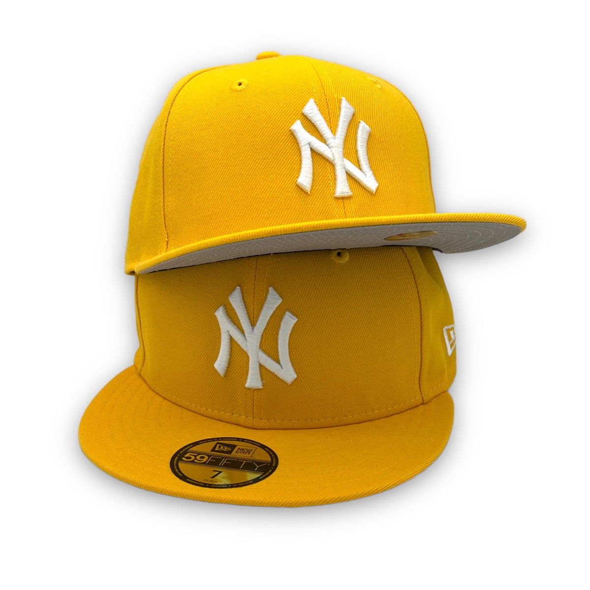NY Yankees Basic New Era 59FIFTY Yellow Fitted Hat – USA CAP KING