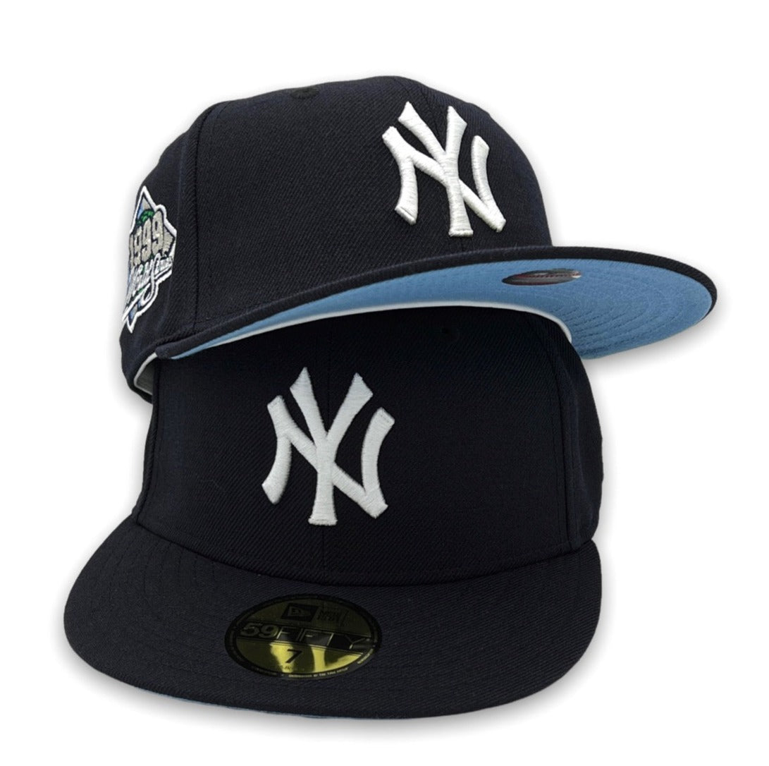 New york yankees navy blue fitted hat Outlet