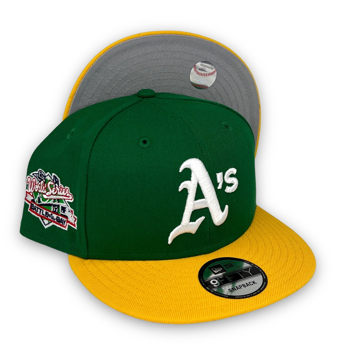 Oakland A's '89 WS 9FIFTY New Era Green & Yellow Snapback Hat ...