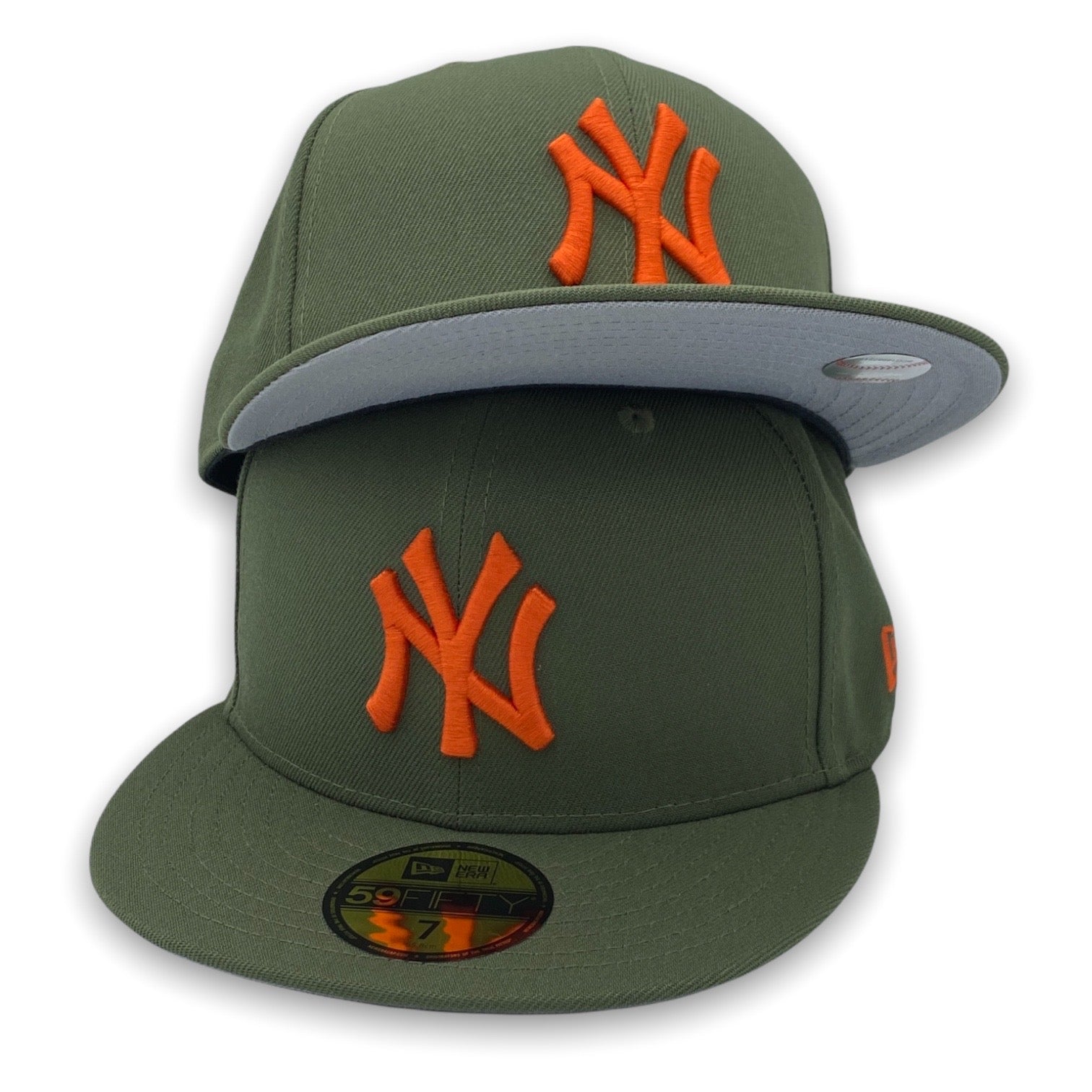 NY Yankees Basic New Era 59FIFTY Olive & Orange Fitted Hat – USA CAP KING