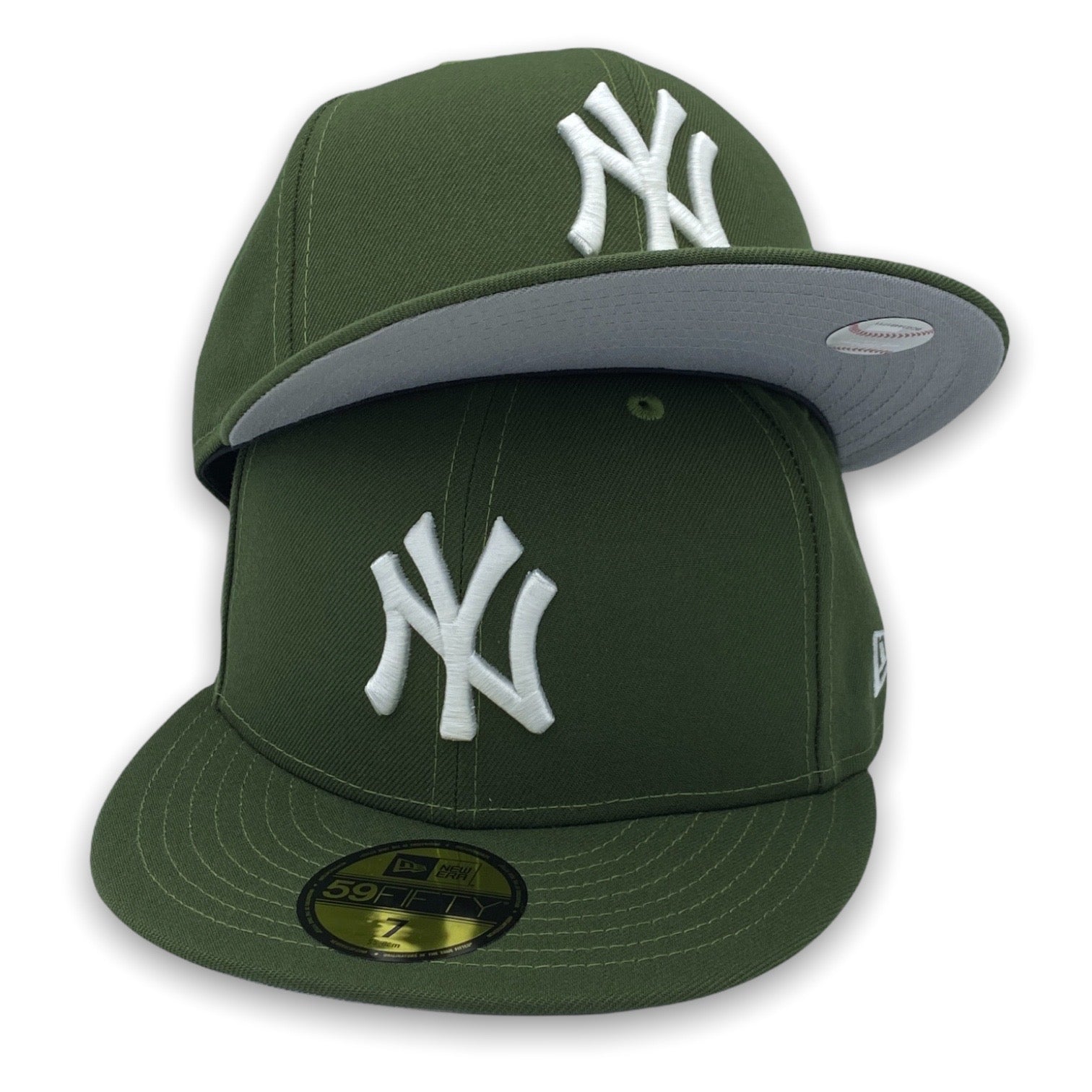 NY Yankees Basic New Era 59FIFTY Riffle Green Fitted Hat – USA CAP KING