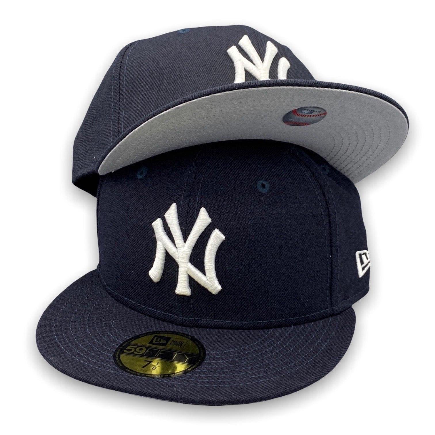 New York USA 59FIFTY Hat CAP – KING Basic Fitted Navy New Yankees Era Flag