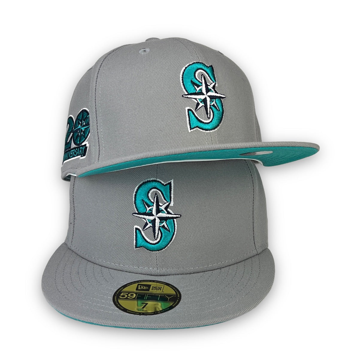 NEW ERA 59FIFTY MLB SEATTLE MARINERS 30TH ANNIVERSARY TWO TONE / GREY UV  FITTED CAP
