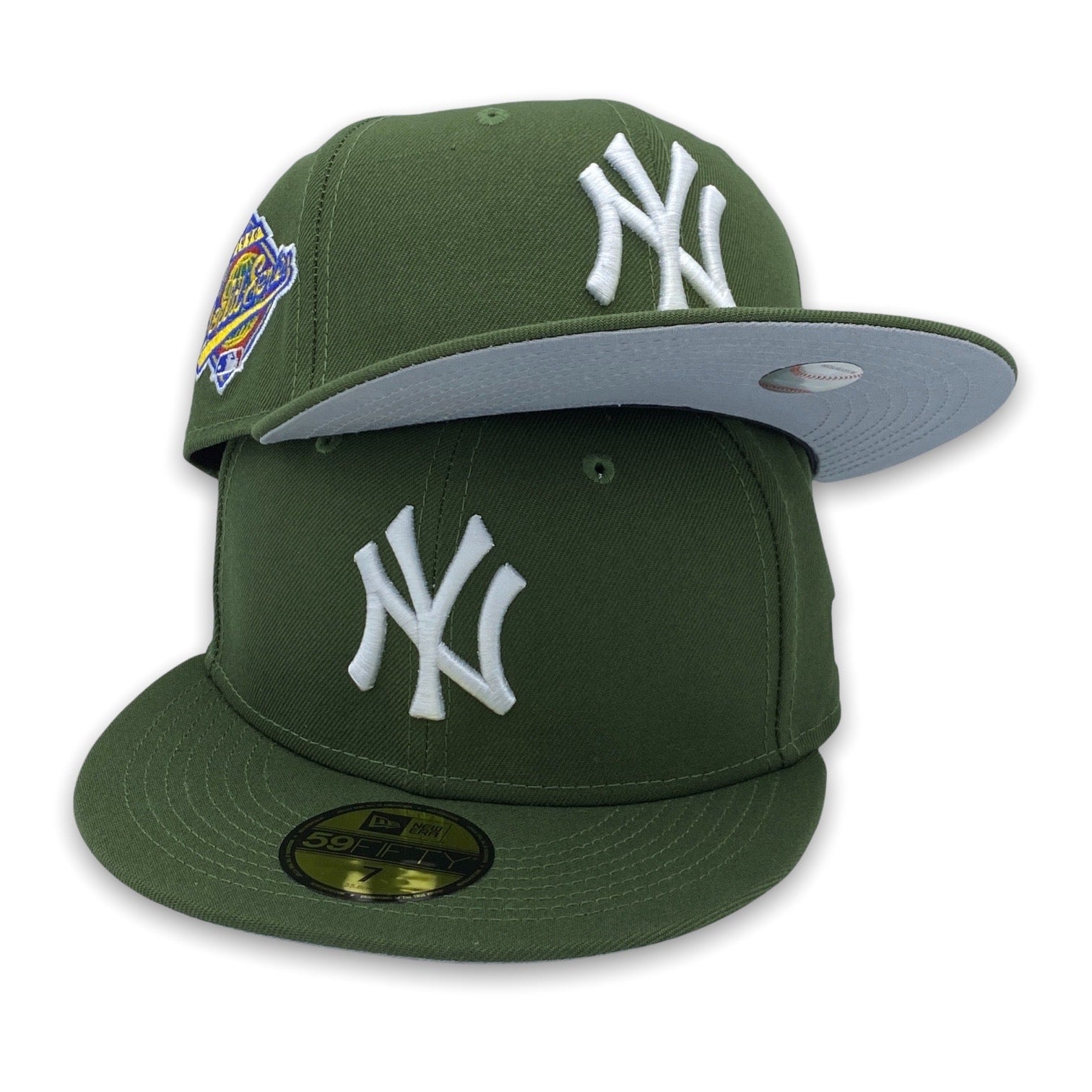 New Era Mens MLB New York Yankees 1996 World Series 59FIFTY Fitted Hat 70652347 Walnut, Dark Green Undervisor 7 1/8