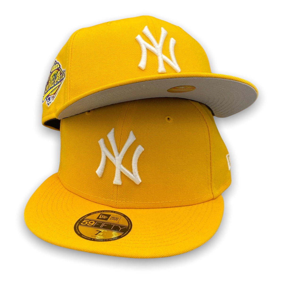 NY Yankees Basic New Era 59FIFTY Yellow Fitted Hat – USA CAP KING