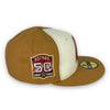 Street Rules Astros 59FIFTY New Era Tan & Off White Fitted Hat Red Bottom