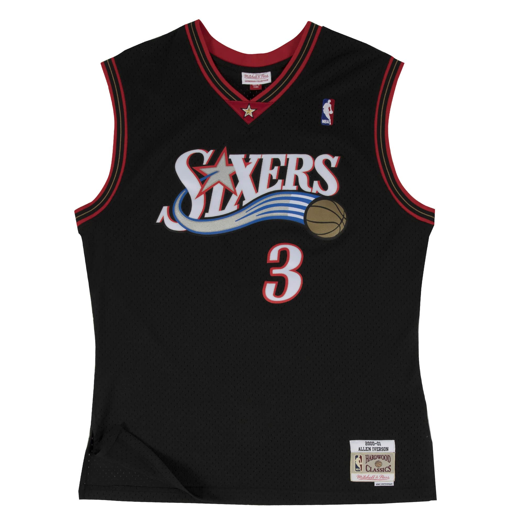 2001 Allen Iverson Philadelphia 76ers Sixers Blue Alternate NBA