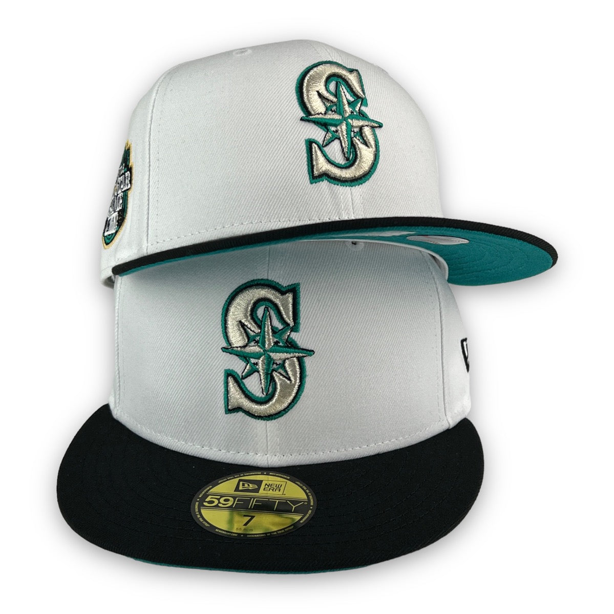 The Tribute Mariners 23 ASG 59FIFTY New Era White & Black Fitted Hat T –  USA CAP KING