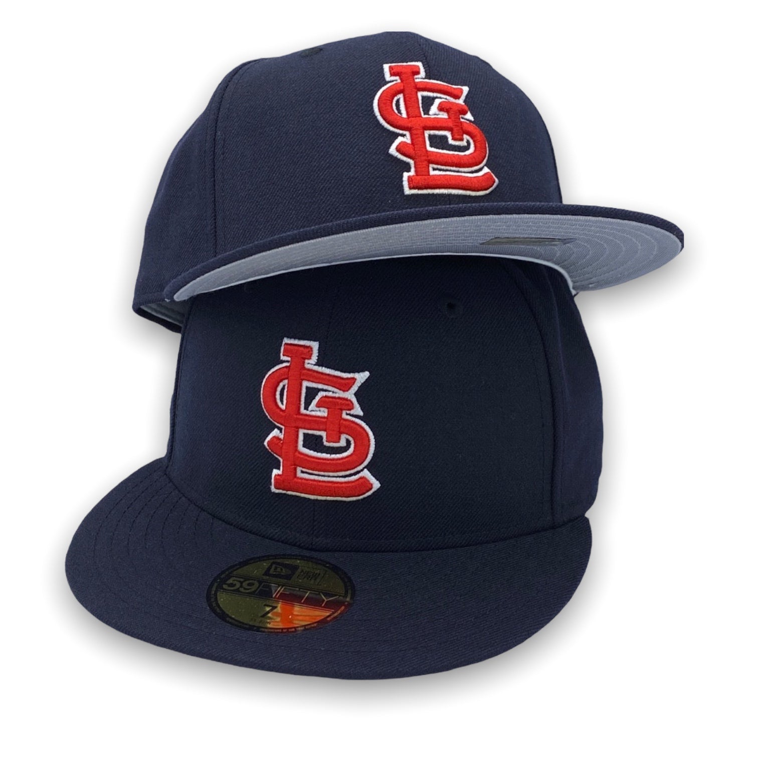 New Era St Louis Cardinals Beer Pack Busch Stadium Patch Jersey Hat Club Exclusive 59FIFTY Fitted Hat Navy/Light Blue