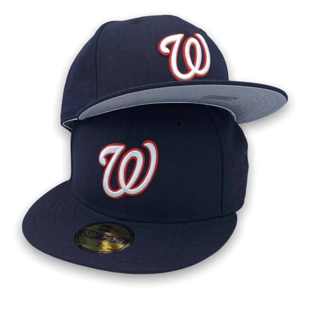 Men's New Era Navy Washington Nationals White Logo 59FIFTY Fitted Hat 