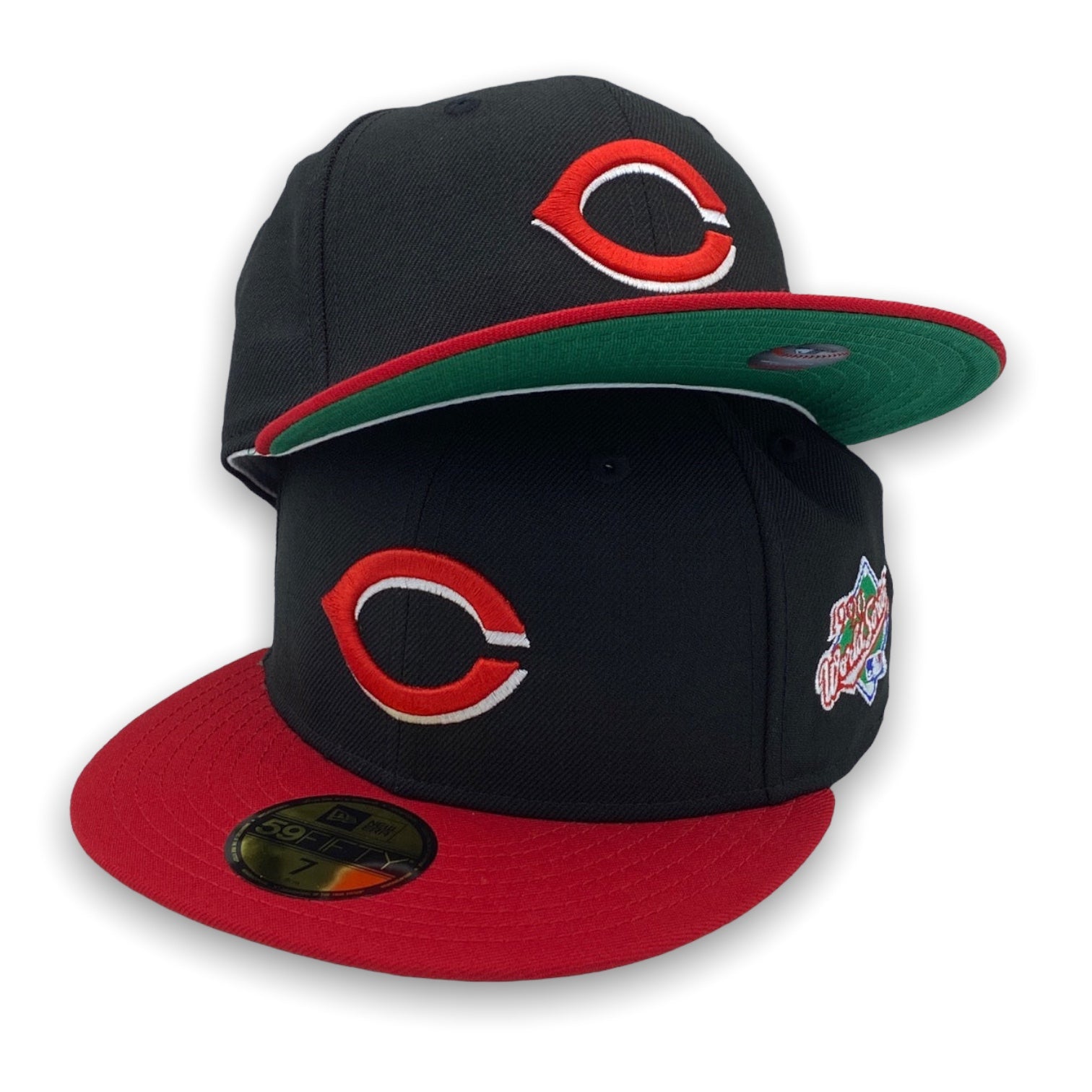 Cincinnati Reds 1990 World Series 59FIFTY New Era Black & Red Hat Gree –  USA CAP KING
