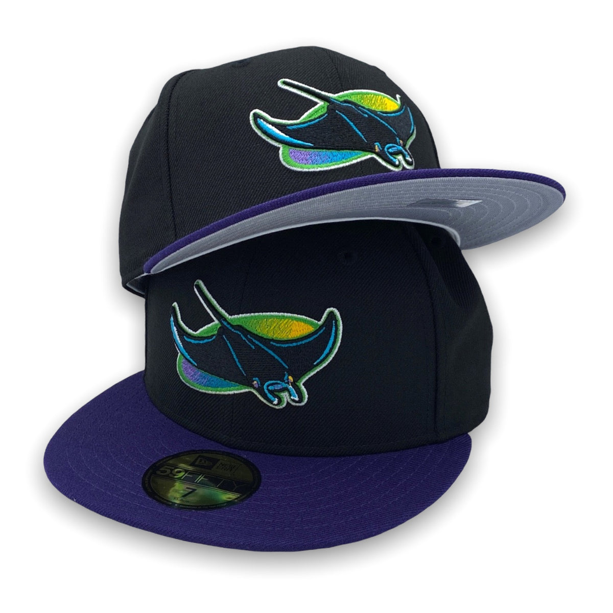 Tampa Bay Rays Authentic Collection 59FIFTY New Era Black & Purple Hat â USA CAP KING