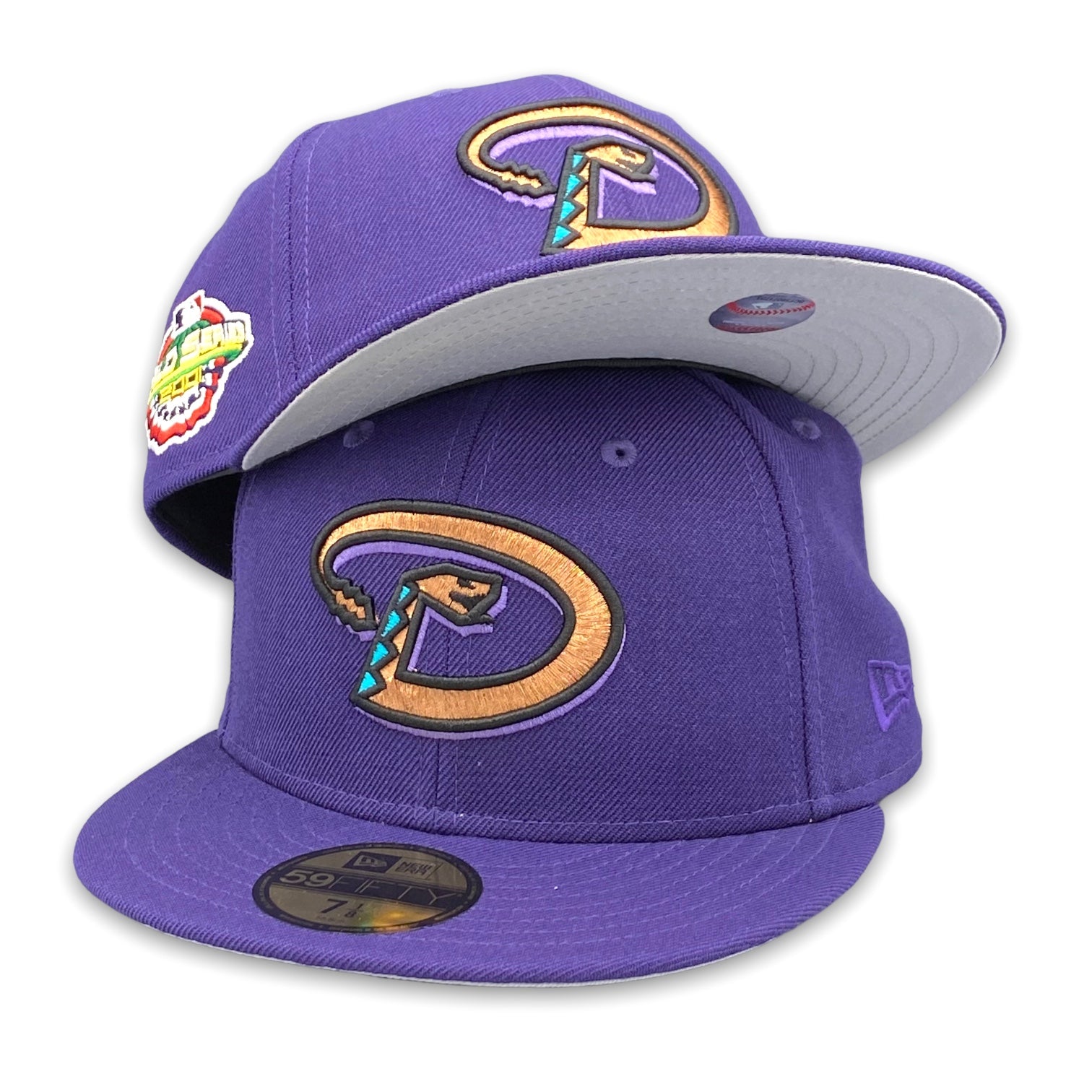 Men's Arizona Diamondbacks New Era Purple 2001 World Series Champions Count  the Rings 59FIFTY Fitted Hat