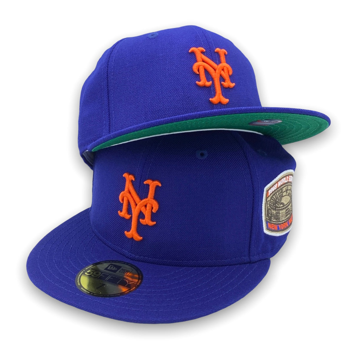 Side Split NY Mets New Era 59FIFTY Blue Hat Green Bottom – USA CAP