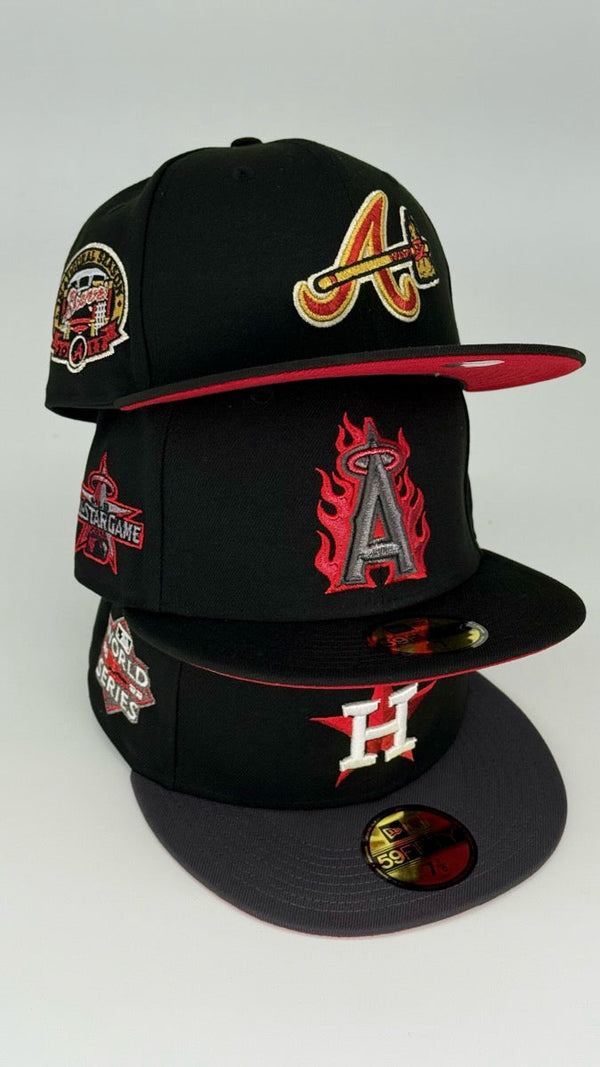 BRED COLLECTION NEW ERA HATS ASTROS BRAVES AND ANGELS