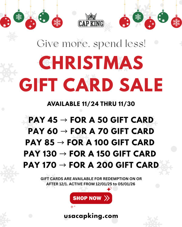 gift card christmas sale usa cap king