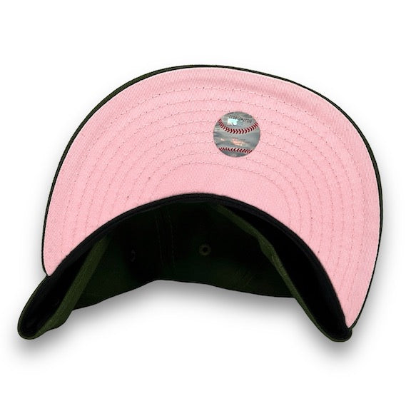 Angels 20th 59FIFTY New Era Alpine Green Fitted Hat Pink Bottom