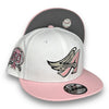 Angels 50th New Era 9FIFTY White & Pink Snapback Hat