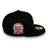 Anaheim Angels 50th 59FIFTY New Era Black Hat Red UV