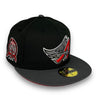 Angels 50th 59FIFTY New Era Black & Graphite Hat Red UV