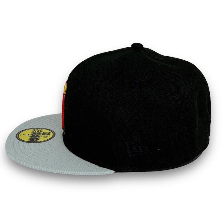 Anaheim Angels 50th Anniversary New Era 59Fifty Fitted Hat (GITD Black Grey  Under Brim)