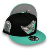 Angels 50th New Era 9FIFTY Black & Mint Snapback Hat