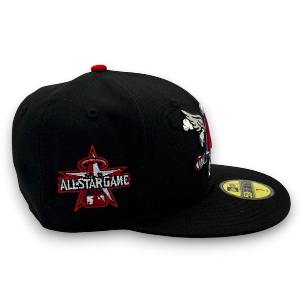 Angels Cartoon Series 59FIFTY New Era Black Hat Red UV