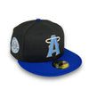 Angels City Connect 59FIFTY New Era Black & Lt Royal Fitted Hat R Blue Bottom