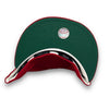 Angels Laurel Side Patch 59FIFTY New Era Red Fitted Hat C Green Bottom