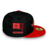 Astros 00 IS 59FIFTY New Era Black Camo & FD Red Hat Pine Green UV