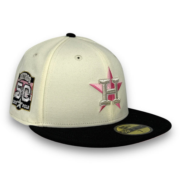 Astros 50th 59FIFTY New Era Off White & Black Hat